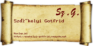 Székelyi Gotfrid névjegykártya